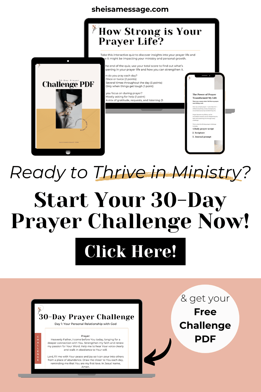 30-Day Prayer Challenge For Pastor’s Wives In Ministry She Is A Pastor's Wife Advice For Pastor's Wives, Free Resources, Faith and Relationships (2)